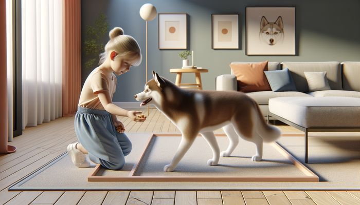 Dog indoor boundary training sales